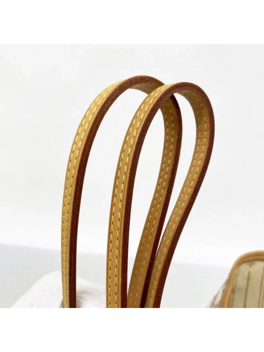 ★SOLD★ Louis Vuitton Tote Damier Azur Neverfull MM White - Picture 9 of 10